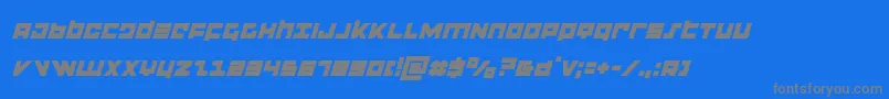 flightcorpsital Font – Gray Fonts on Blue Background
