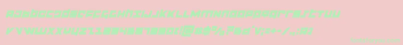 flightcorpsital Font – Green Fonts on Pink Background