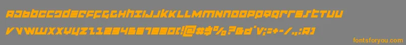 flightcorpsital Font – Orange Fonts on Gray Background
