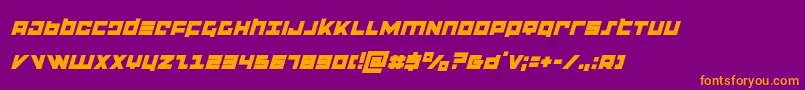 Шрифт flightcorpsital – оранжевые шрифты на фиолетовом фоне