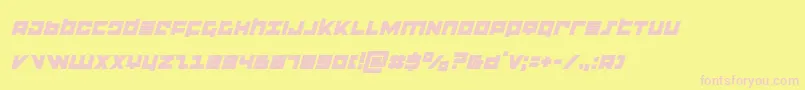 flightcorpsital Font – Pink Fonts on Yellow Background