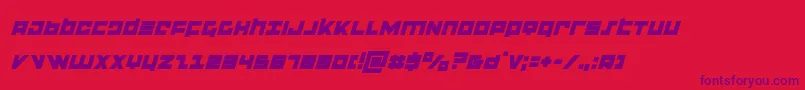 flightcorpsital Font – Purple Fonts on Red Background