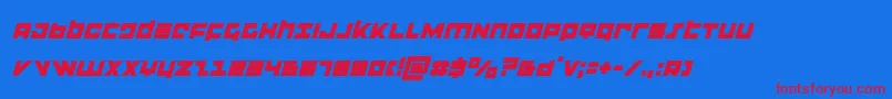 flightcorpsital Font – Red Fonts on Blue Background