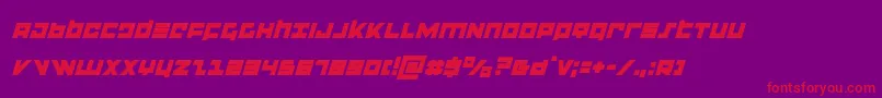 flightcorpsital Font – Red Fonts on Purple Background