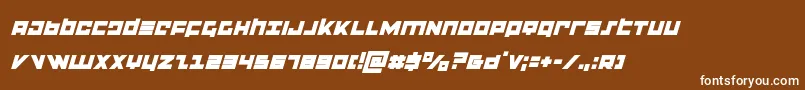 flightcorpsital Font – White Fonts on Brown Background
