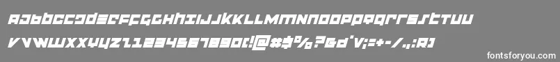 flightcorpsital Font – White Fonts on Gray Background