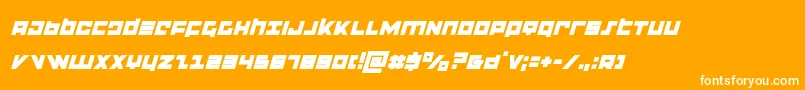 flightcorpsital Font – White Fonts on Orange Background