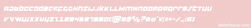 flightcorpsital Font – White Fonts on Pink Background