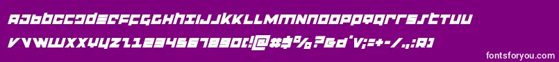 flightcorpsital Font – White Fonts on Purple Background