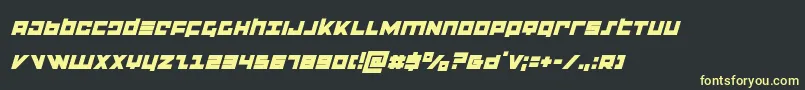flightcorpsital Font – Yellow Fonts on Black Background