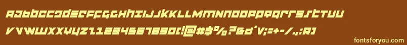 flightcorpsital Font – Yellow Fonts on Brown Background