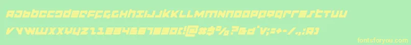 flightcorpsital Font – Yellow Fonts on Green Background