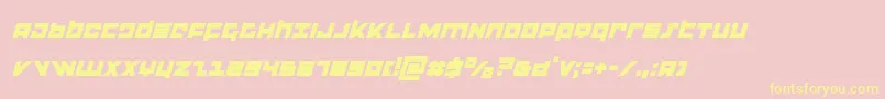 flightcorpsital Font – Yellow Fonts on Pink Background