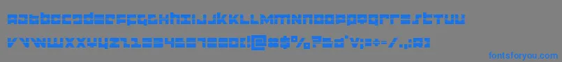 flightcorpslaser-Schriftart – Blaue Schriften auf grauem Hintergrund