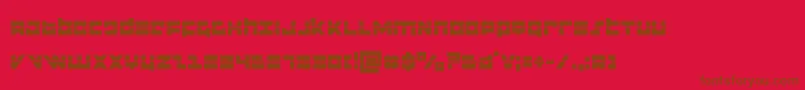 Шрифт flightcorpslaser – коричневые шрифты на красном фоне