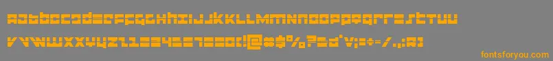 flightcorpslaser-Schriftart – Orangefarbene Schriften auf grauem Hintergrund