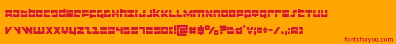 flightcorpslaser Font – Red Fonts on Orange Background
