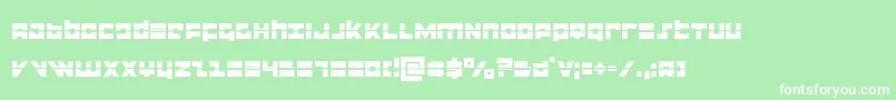 フォントflightcorpslaser – 緑の背景に白い文字