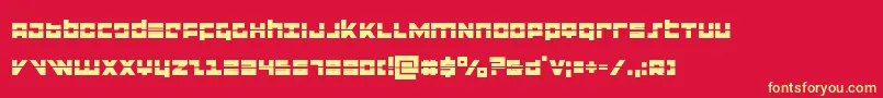 flightcorpslaser Font – Yellow Fonts on Red Background