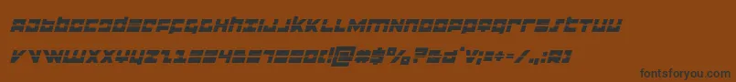 flightcorpslaserital Font – Black Fonts on Brown Background