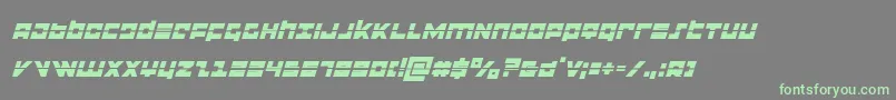 flightcorpslaserital Font – Green Fonts on Gray Background