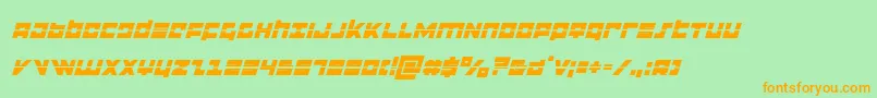 flightcorpslaserital Font – Orange Fonts on Green Background