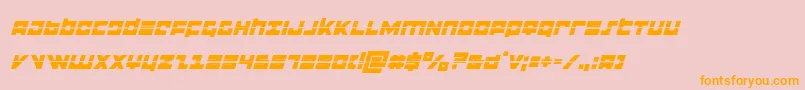 flightcorpslaserital Font – Orange Fonts on Pink Background