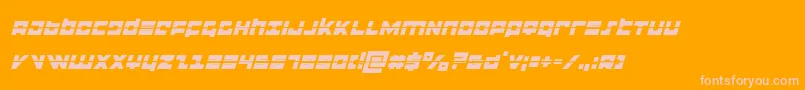 flightcorpslaserital Font – Pink Fonts on Orange Background