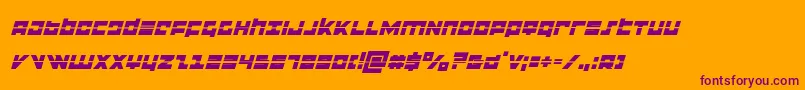 flightcorpslaserital Font – Purple Fonts on Orange Background