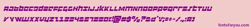flightcorpslaserital Font – Purple Fonts on Pink Background