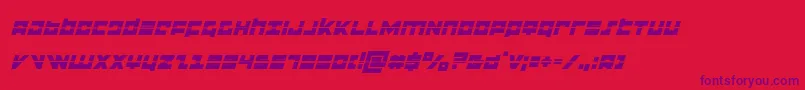 flightcorpslaserital Font – Purple Fonts on Red Background