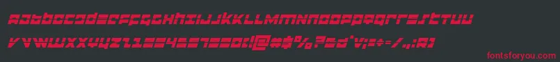 flightcorpslaserital Font – Red Fonts on Black Background