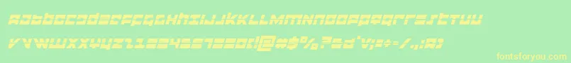 flightcorpslaserital Font – Yellow Fonts on Green Background