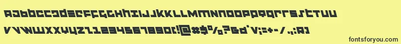flightcorpsleft Font – Black Fonts on Yellow Background