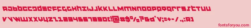flightcorpsleft Font – Red Fonts on Pink Background
