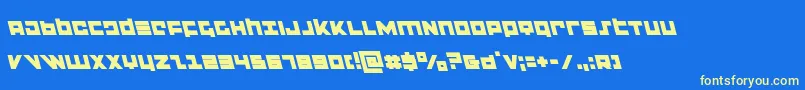 flightcorpsleft Font – Yellow Fonts on Blue Background