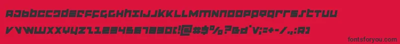 フォントflightcorpssemital – 赤い背景に黒い文字