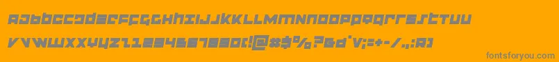 フォントflightcorpssemital – オレンジの背景に灰色の文字