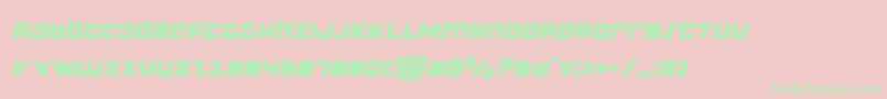 フォントflightcorpssemital – ピンクの背景に緑の文字