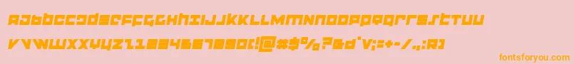 Шрифт flightcorpssemital – оранжевые шрифты на розовом фоне