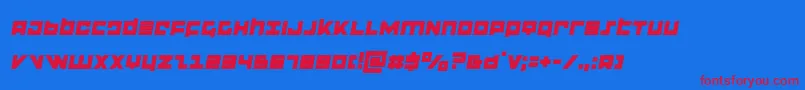 flightcorpssemital Font – Red Fonts on Blue Background