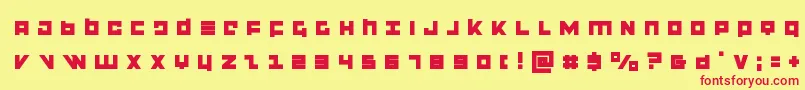 flightcorpstitle Font – Red Fonts on Yellow Background