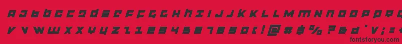 flightcorpstitleital-Schriftart – Schwarze Schriften auf rotem Hintergrund