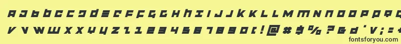 flightcorpstitleital Font – Black Fonts on Yellow Background