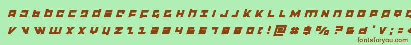 flightcorpstitleital Font – Brown Fonts on Green Background