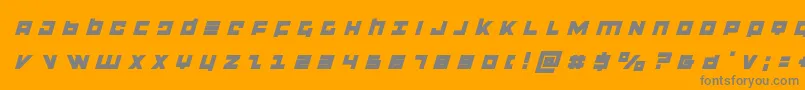 Шрифт flightcorpstitleital – серые шрифты на оранжевом фоне