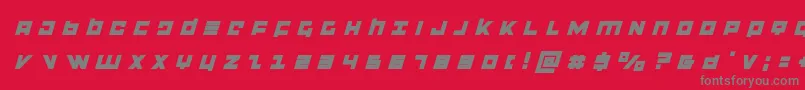 flightcorpstitleital Font – Gray Fonts on Red Background