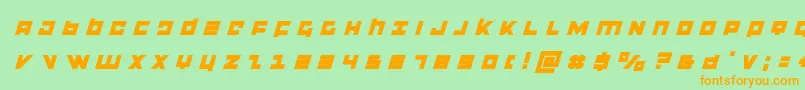 flightcorpstitleital Font – Orange Fonts on Green Background