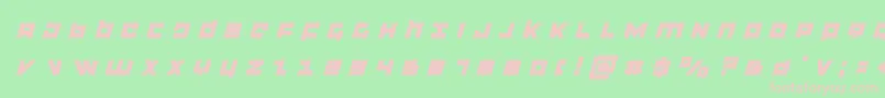 フォントflightcorpstitleital – 緑の背景にピンクのフォント