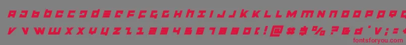 flightcorpstitleital Font – Red Fonts on Gray Background